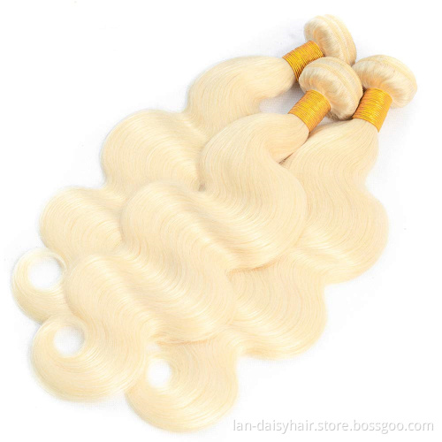 613 Blonde Bundles Brazilian Hair Body Wave Bundles In Wholesale Deals 100% Human Hair For Woman Remy Hair Extension